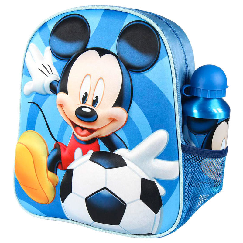 Mochila 3D Mickey Disney + cantimplora 31cm