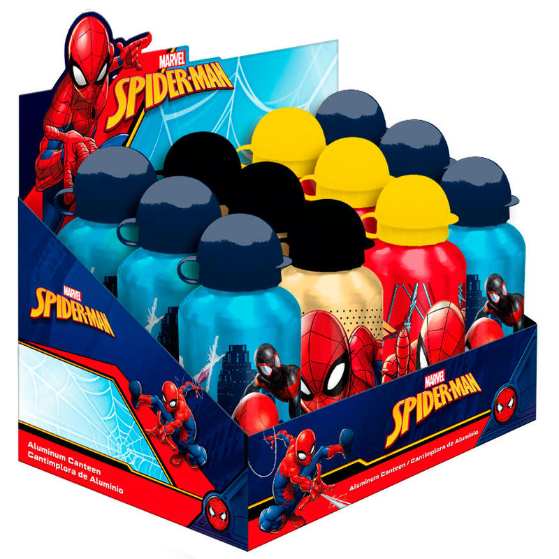 Cantimplora aluminio Spiderman Marvel surtido