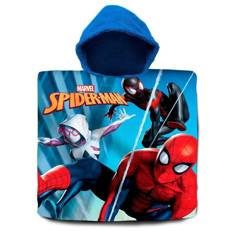 Poncho toalla Spiderman Marvel algodon
