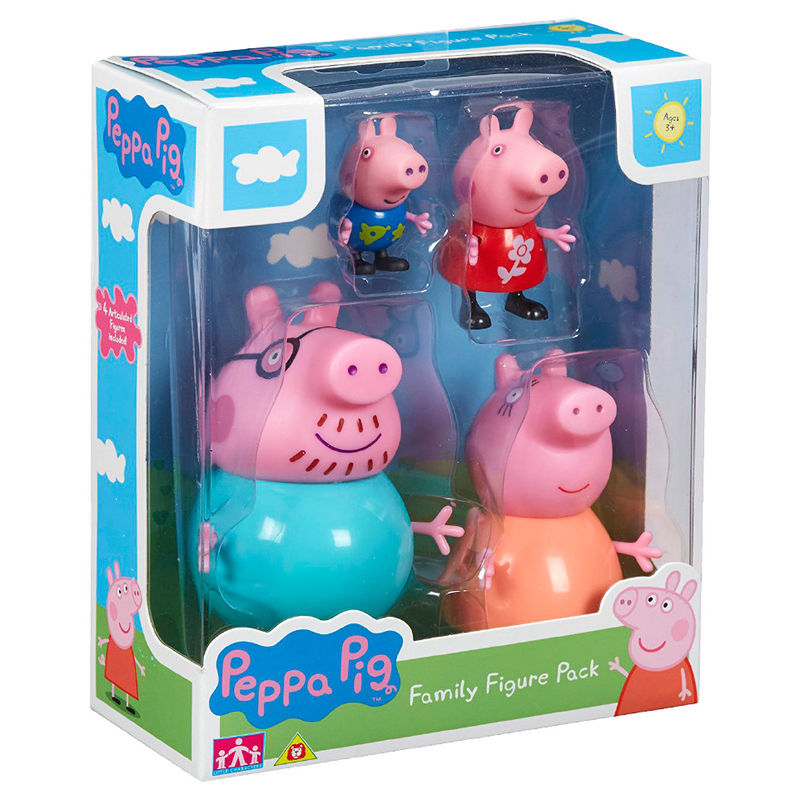 Set 4 figuras familia Peppa Pig