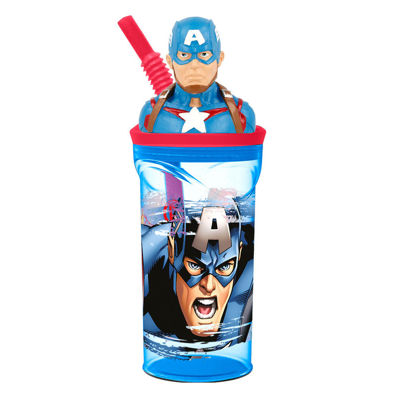 Vaso figura 3D Capitan America Marvel