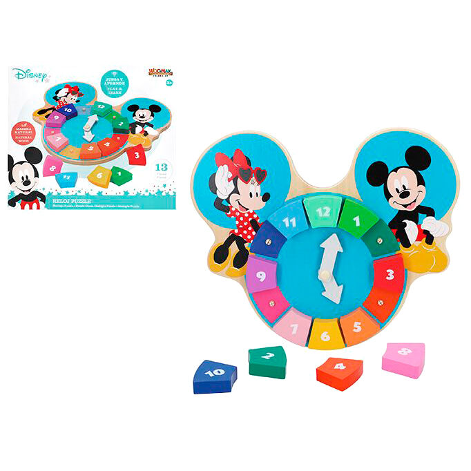 Reloj puzzle madera Mickey Disney