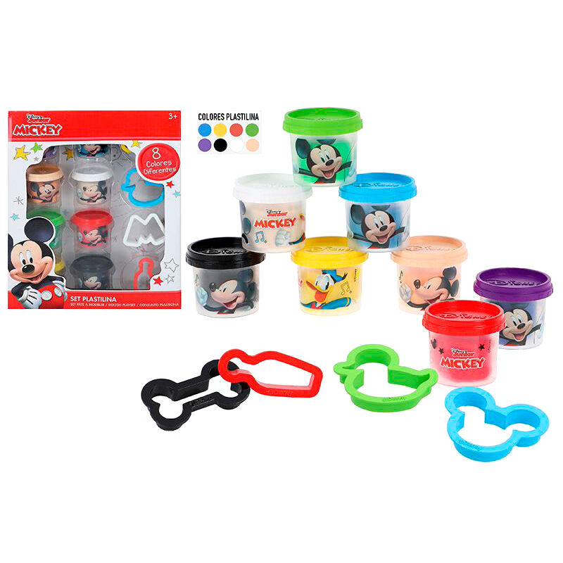 Pack 8 botes plastilina Mickey Disney