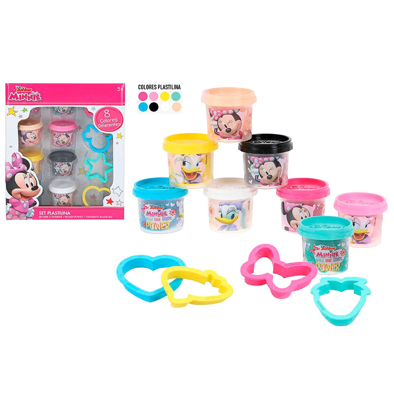 Pack 8 botes plastilina Minnie Disney