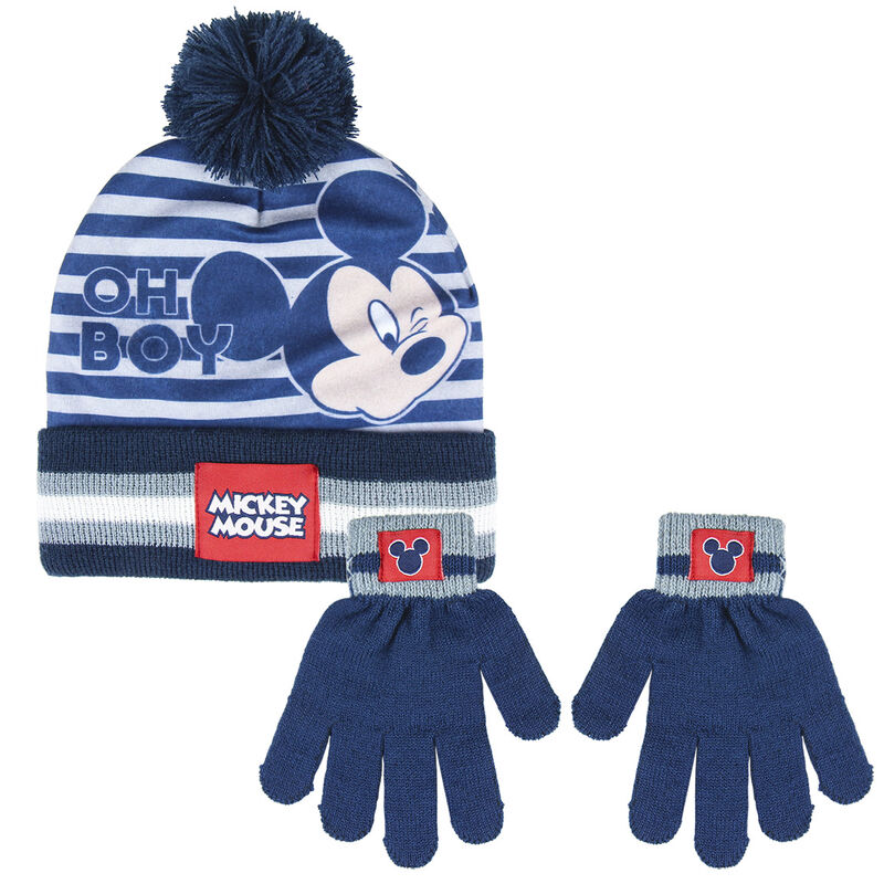 Conjunto gorro guantes Mickey Disney