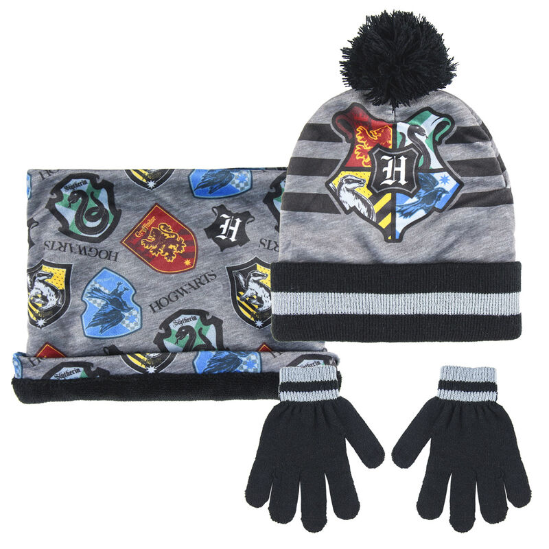 Conjunto gorro guantes braga cuello Harry Potter