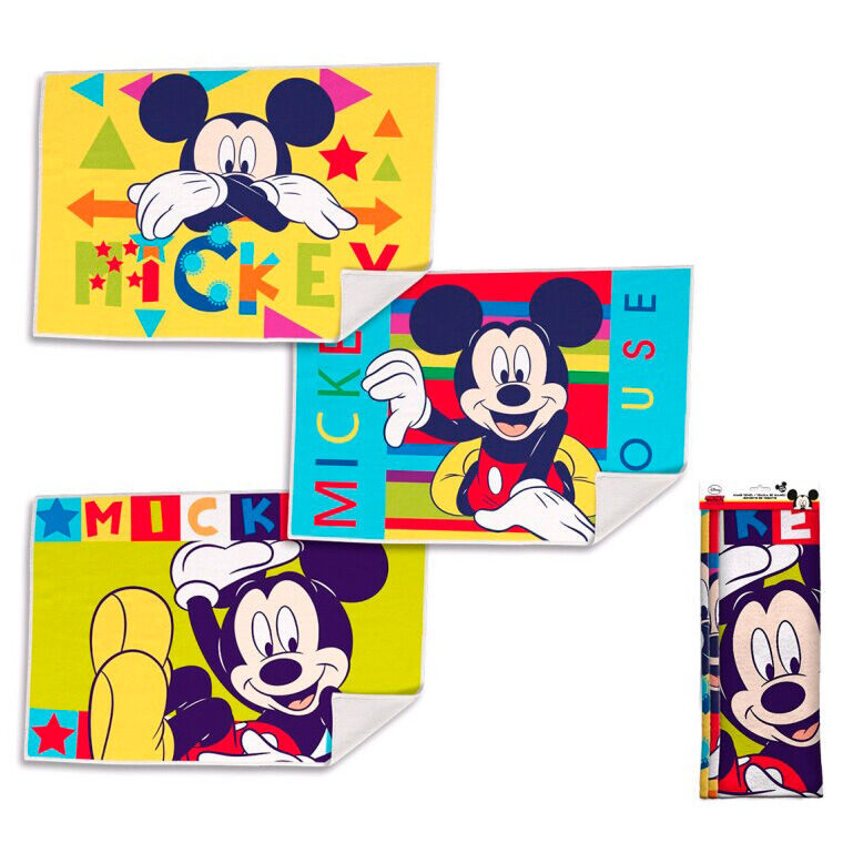 Set 3 toallas mano Mickey Disney surtido