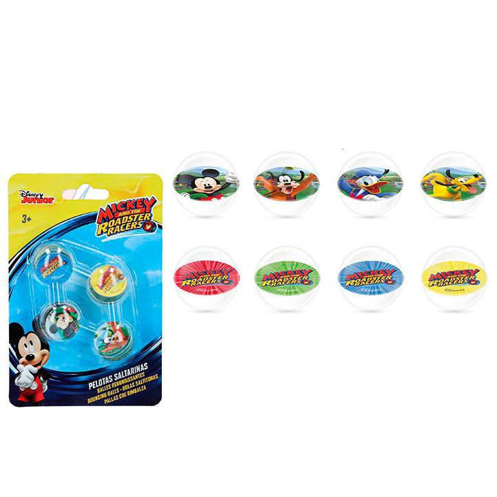 Blister 4 pelotas saltarinas Mickey Disney surtido