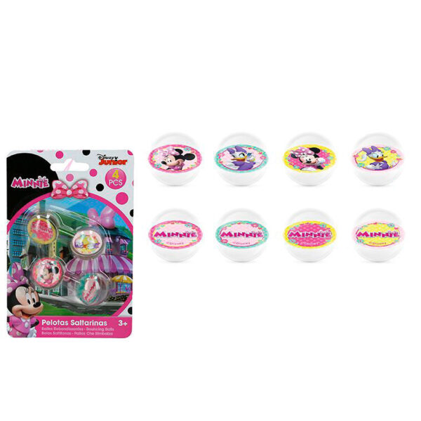 Blister 4 pelotas saltarinas Minnie Disney surtido