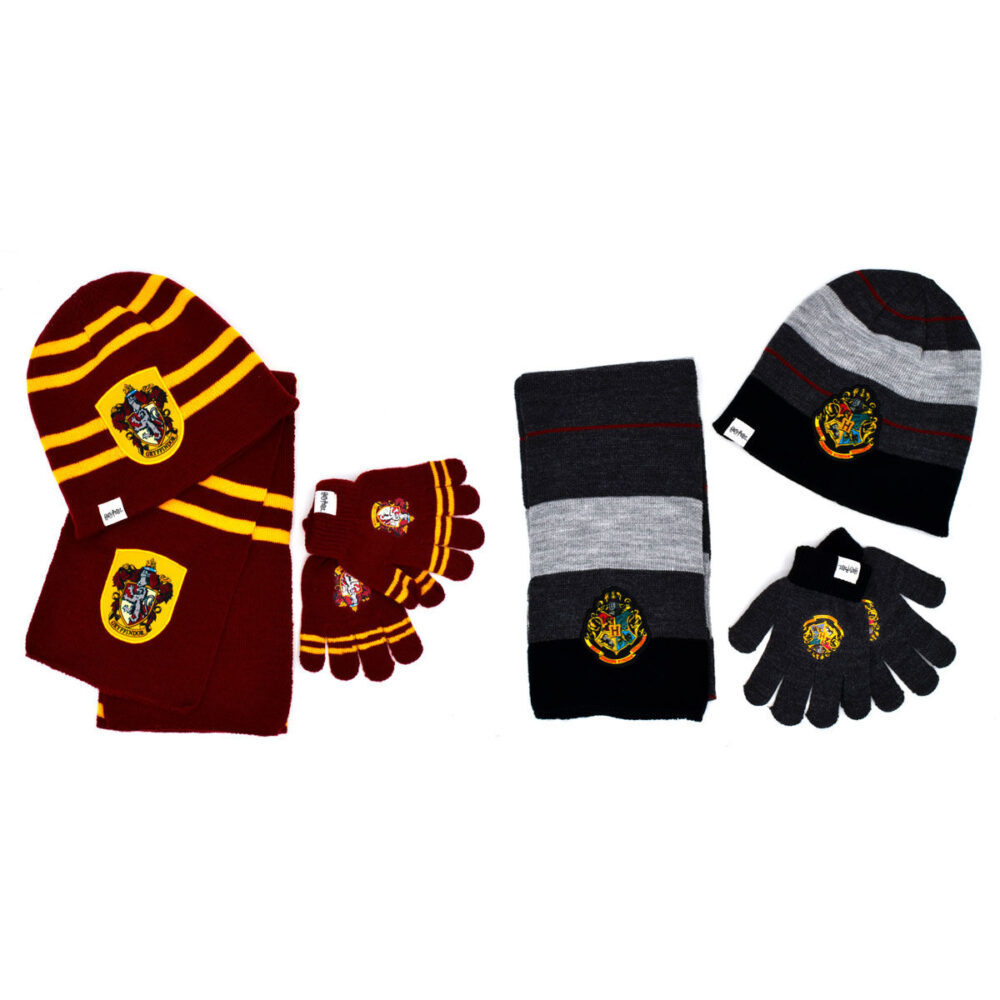Conjunto gorro guantes bufanda Harry Potter surtido