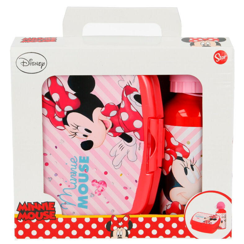 Set cantimplora aluminio + sandwichera Funny Minnie Disney