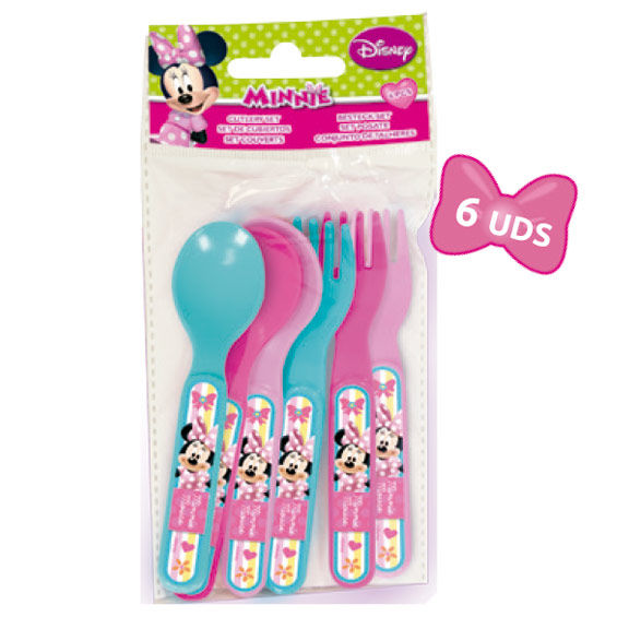 Set cubiertos Minnie Disney picnic 6pz