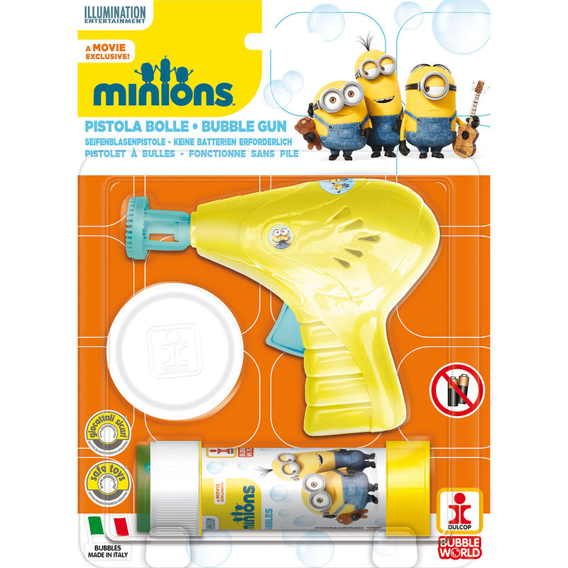Pistola burbujas + pompero Minions